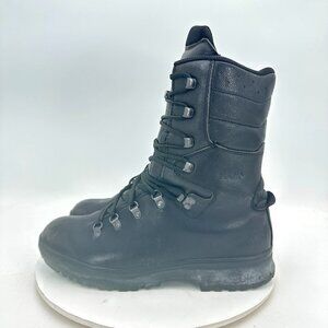 Davos Men Size 9 Black Gunmetal Leather High Top Waterproof Boot